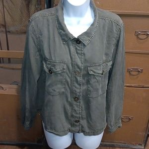 SANCTUARYBUTTON FRONT BLOUSE.  #5837